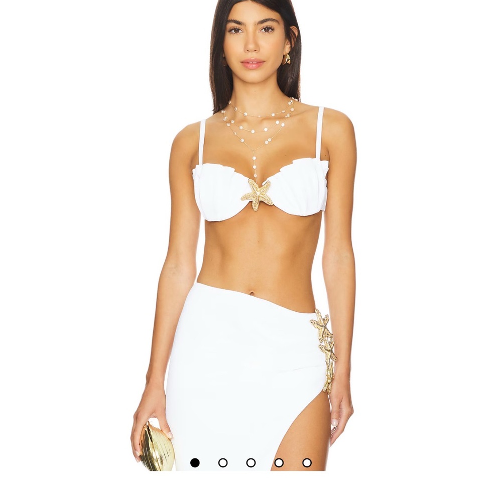 Lovers + Friends Isolde Top White Starfish Bralette